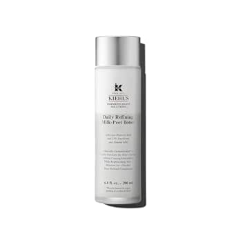 Kiehl's Daily Refining Milk-Peel Toner, Gentle Exfoliating Facial Toner, Refines Skin Texture, Brightens & Softens Skin, Restores Moisture, with Lipo-Hydroxy Acid & Almond Milk - 6.8 fl oz