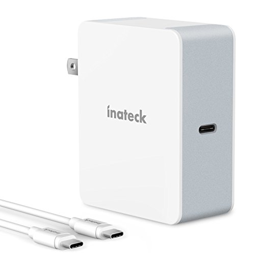 Inateck 45W USB C Charger Travel PD Charger with Foldable Plug and Type C Cable for MacBook, New MacBook Pro, Chromebook Pixel, Nintendo Switch, iPad Pro, Samsung S8 and More, White