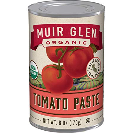 Muir Glen Organic Tomato Paste, No Sugar Added, 6 Ounce Can