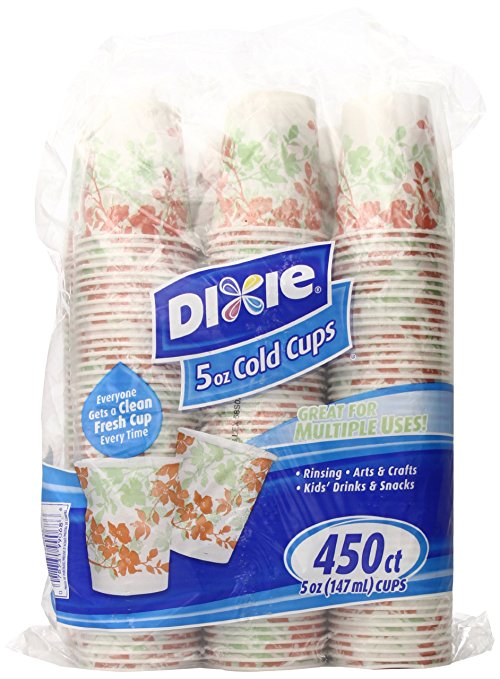 Dixie Cold Cups, 5oz., Floral Design (Color and design may vary) Sold As 450 Count