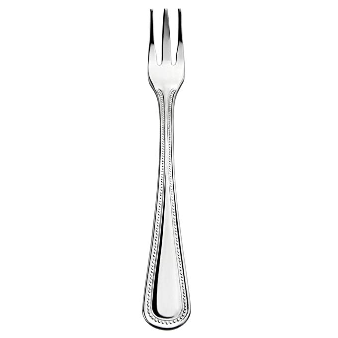New Star Foodservice 58505 Bead Pattern, Stainless Steel, Oyster Fork, 6-Inch, Set of 12