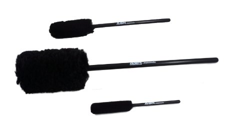 ABN Wheel Woolies Wheel Brushes Kit 3 Brushes Scratchless Brushes for Rims