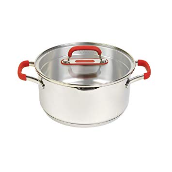 Pyrex P500732 Passion Casserole Dish with Lid, 20 cm, 2.9 L, Stainless Steel, Red