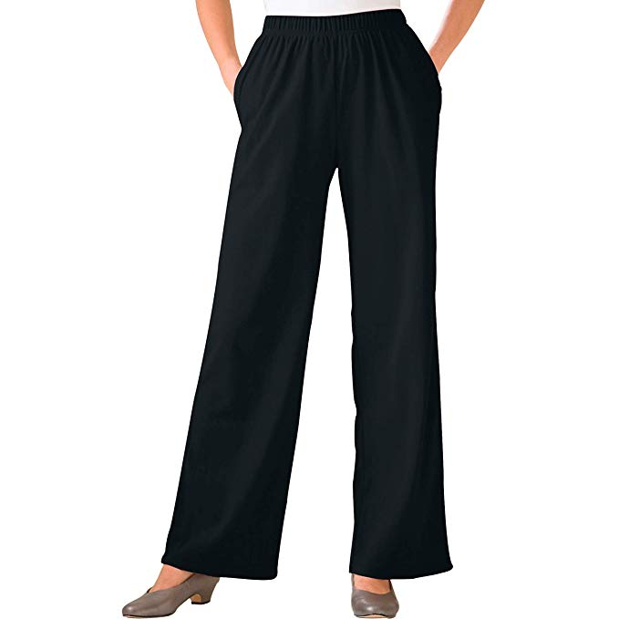 Woman Within Women's Plus Size 7-Day Knit Wide Leg Pant