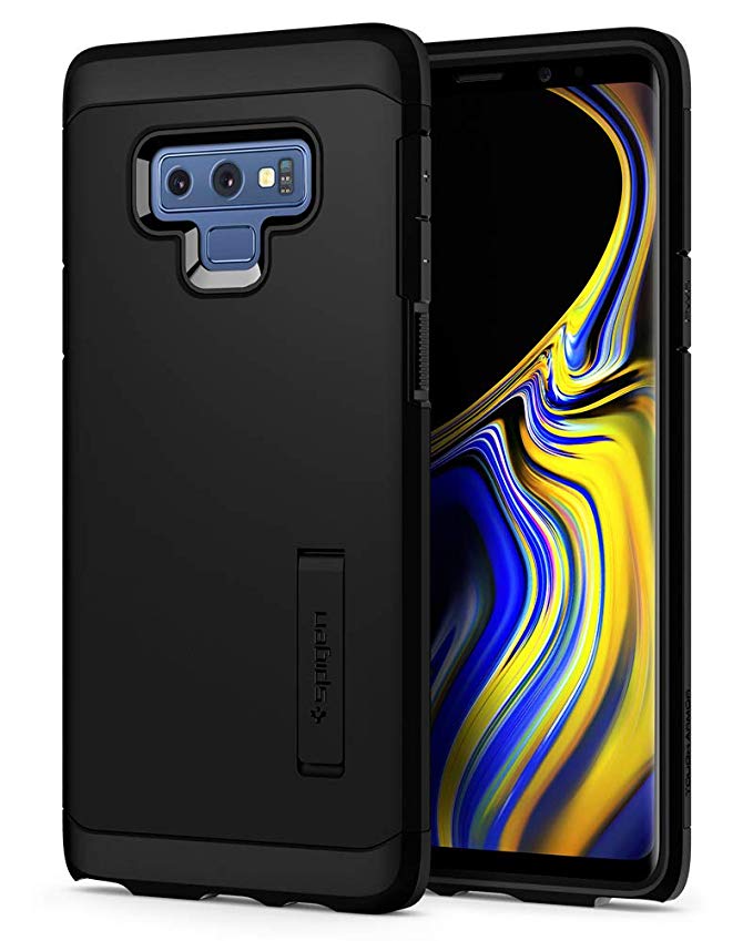 Spigen Tough Armor Galaxy Note 9 Case with Kickstand and Extreme Heavy Duty Protection and Air Cushion Technology for Samsung Galaxy Note 9 (2018) - Black