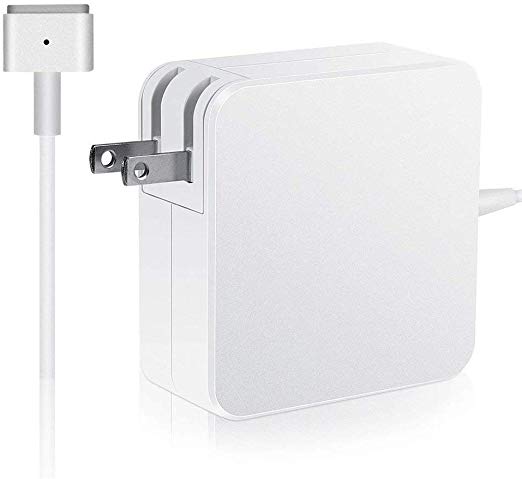 Homesuit Mac Book Pro Charger, AC 60W Magsafe 2 T-Tip Power Adapter Charger Replacement for MacBook Pro 13.3" Retail Package A1425 A1435 A1465 A1502 (Made After Late 2012)