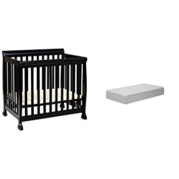 Kalani 2-in-1 Mini Crib and Twin Bed with Complete Mini Mattress with Hypoallergenic Waterproof Cover