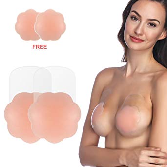 Pasties for Women, Niidor Reusable Lift Pasties Self Adhesive Silicone Pasties Bra