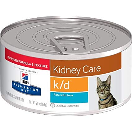 Hill's Prescription Diet k/d Kidney Care with Tuna Canned Cat Food 24/5.5 oz