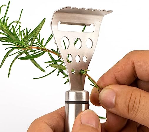 2 in 1 Herb Stripper tool & Cheese Cutter, Stainless herb leaf stripper, Cheese Slicer, kale stripper, herb stripping tool, herb shredder, Herb Leaf Zipper for baking, Kitching, Kale, Chard and Thyme