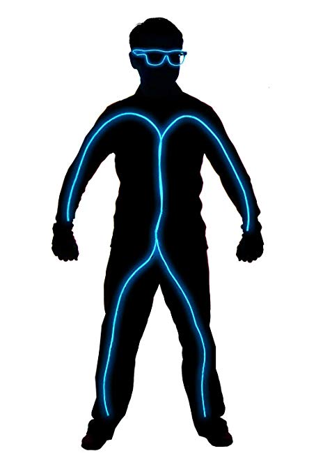 GlowCity Light-Up Stick Figure Costume-Kit – with Shades - Excludes Clothing