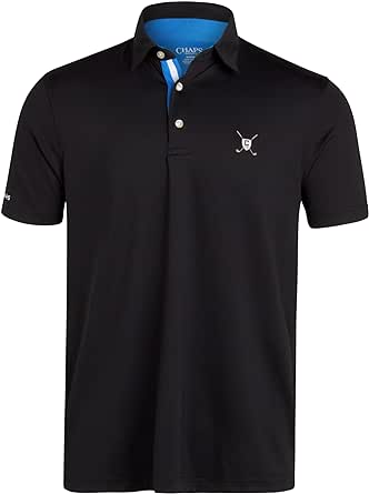 Chaps Men's Polo Shirt - Dry Fit Performance Short Sleeve Golf Polo Shirt for Men (S-2XL)