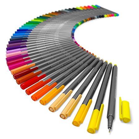 Staedtler Triplus Fineliner Pens - Metal Gift Tin of 50 Brilliant Colours - 0.3mm