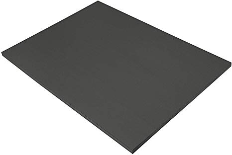 Sunworks Construction Paper, 58 lbs, 18 x 24, Black, 50 Sheets/Pack (6317) (3 Pack)