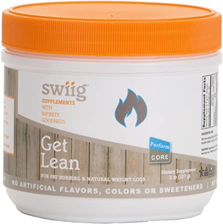 swiig Get Lean, All Natural Fat Burner and Weight Loss Supplement, Reduces Cravings, Maintains Lean Muscle Mass, Mixes Easily, 42 Servings (.5lb)