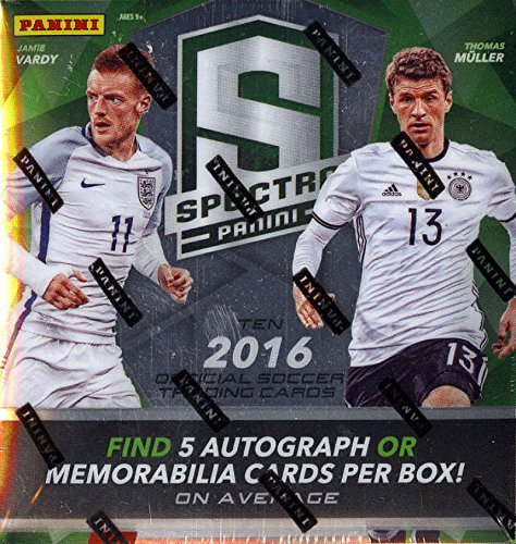 2016 Panini Spectra Soccer 1 Pack of 10 Cards; 5 Autographs or Memorabilia, 3 Base Cards, 1 Die-Cut
