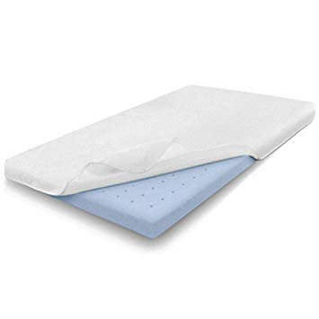 Cr 2 Inch Gel-Infused Memory Foam Mattress Topper, AirCell Technology, Medium Firm, Twin XL