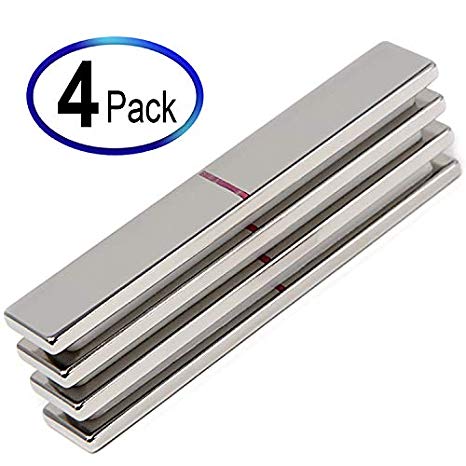 4 Pieces of CMS Magnetics Super Strong Neodymium Rare Earth Magnet 3" x 1/2" x 1/8" Grade N45. For DIY Stamping Using Creative Corners from Misti