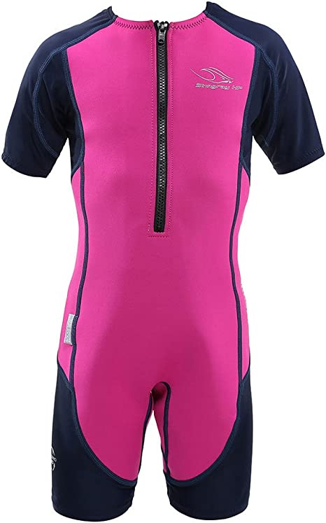 Aquasphere Stingray Short Sleeve Unisex Kids Wetsuit - 100% UV Protection, Long Lasting Quality Neoprene, Washer Dryer Safe, Warm Comfortable Fit for Diving Swimming Surfing - Boys & Girls