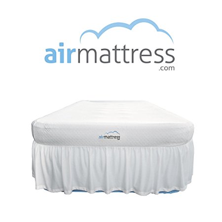 AirMattress.comBEST CHOICE Raised Air Mattress with Hypoallergenic Bamboo Bed Sheet / Skirt and High Capacity Air Bed Pump (Twin XL)