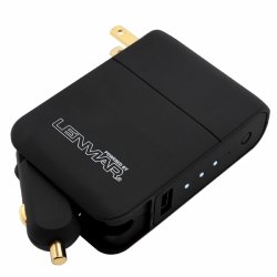 Lenmar PowerPort Gold All-In-1 Portable Battery (1500mAh) Wall & Car Charger for Smartphones:iPhone 5, iPhone 4S, Samsung Galaxy S III, Galaxy S II, Galaxy Note II, Epic 4G Touch, Motorola Droid RAZR MAXX HD, HTC DROID DNA, One X , One S, EVO 4G LTE