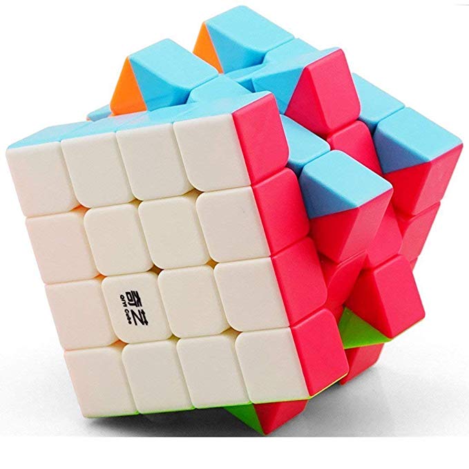 IndiaBuy 4x4x4 QIYI Stickerless Rubik's Magic Smooth Speed Cube 3D-Puzzle Cube Recommended for 3-99 yrs
