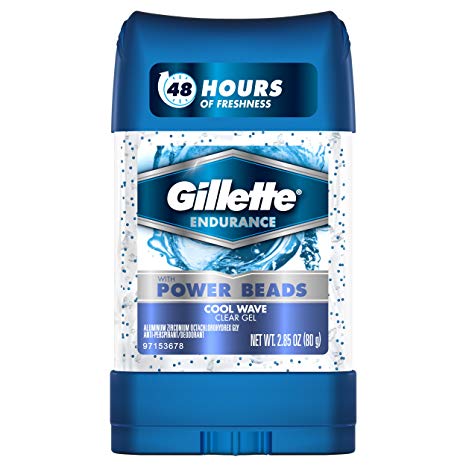 Gillette Clear Gel Power Beads Cool Wave Antiperspirant and Deodorant, 2.85 oz (pack of 3)