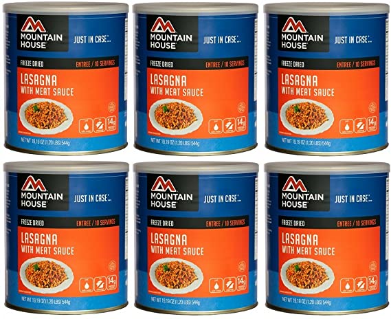 Mountain House Lasagna w/ Sauce #10 Can Freeze Dried Food - 6 Cans Per Case NEW!