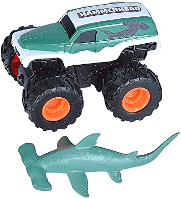 Wild Republic Hammerhead Shark & Truck, Adventure Gifts for Kids, Imaginative Play Toy, 4"