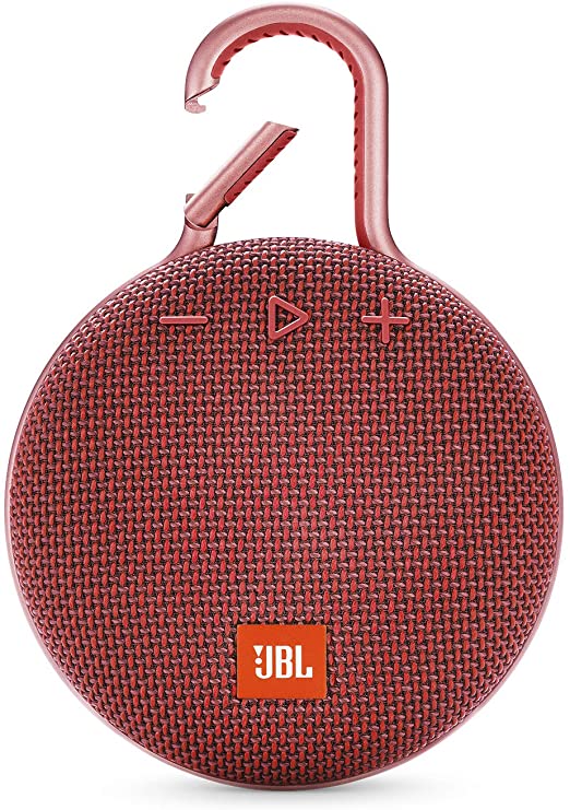 JBL JBLCLIP3REDAM Clip 3 Waterproof Portable Bluetooth Speaker - Red