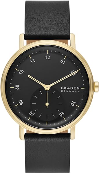 Skagen Men's Kuppel Two-Hand Sub-Second Watch with Stainless Steel Mesh or Leather Band