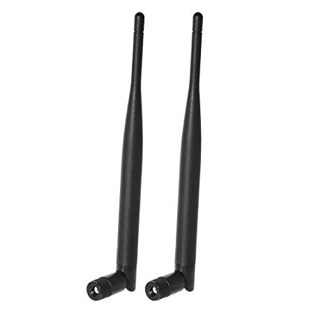 Bingfu Dual Band WiFi 2.4GHz 5GHz 6dBi RP-SMA Male Antenna (2-Pack) for PC Wireless Mini PCI Express WiFi Adapter PCI-E Network Card USB WiFi Adapter WiFi Router Booster Repeater AP Security IP Camera