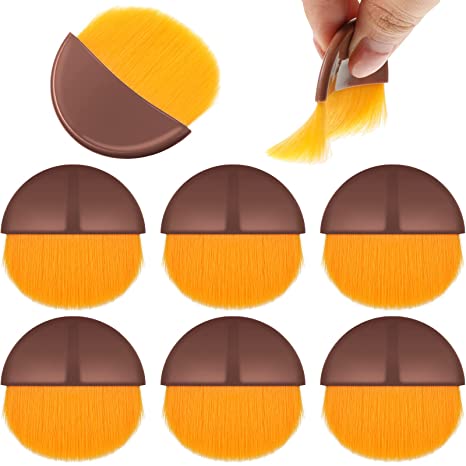 8 Pieces Flat Brush Applicator Artist Drawing Brush Diamond Art Brush for Craft Gesso, Oil Paint, Acrylic Painting, Watercolor, Wood, Wall, Furniture Brush Cleaner (Brown)