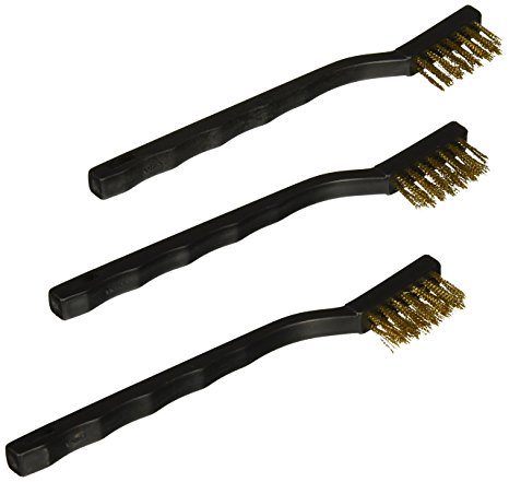 Hyde Tools 46630 Mini Brush with Brass Bristle, 3-Pack