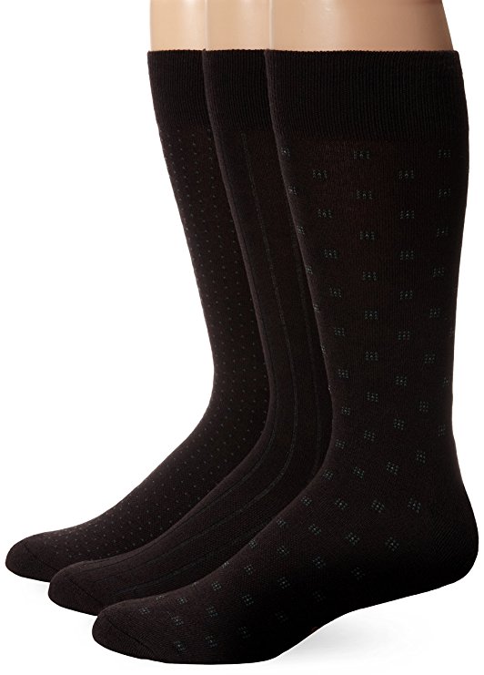 Dockers Men's 3 Pack Cushioned Ultimate Fit Crew Socks