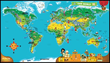 LeapFrog LeapReader Interactive World Map (works with Tag)