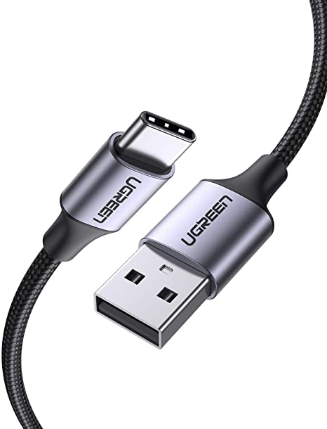 UGREEN USB C Ladekabel Quick Charge 3.0 USB C Kabel Schnellladekabel kompatibel mit Galaxy S10 S9 S8 A51 A20e A21s Z Flip, Huawei P30 lite, Redmi Note 8, Sony Xperia XZ usw. (0.5M, Schwarz)