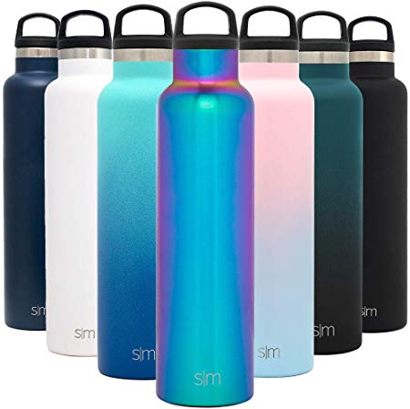 Simple Modern 24oz Ascent Water Bottle - Hydro Vacuum Insulated Tumbler Flask w/Handle Lid - Purple Double Wall Stainless Steel Reusable - Leakproof: -Prism