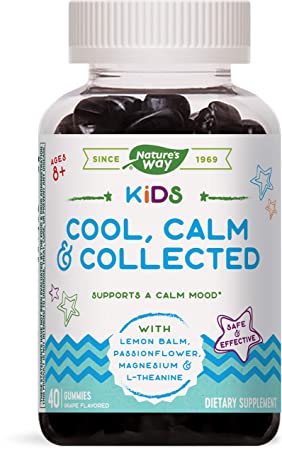 Nature's Way Kids Cool, Calm & Collected, Ages 8 , Grape Flavored, 40 Vegetarian Gummies