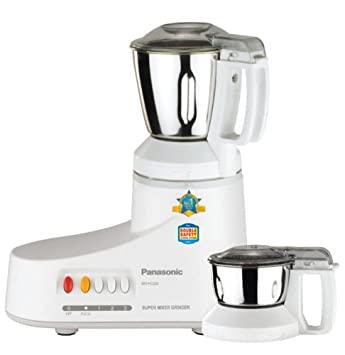 Panasonic MX-AC220-H 550-Watt 2-Jar Super Mixer Grinder (Grey)