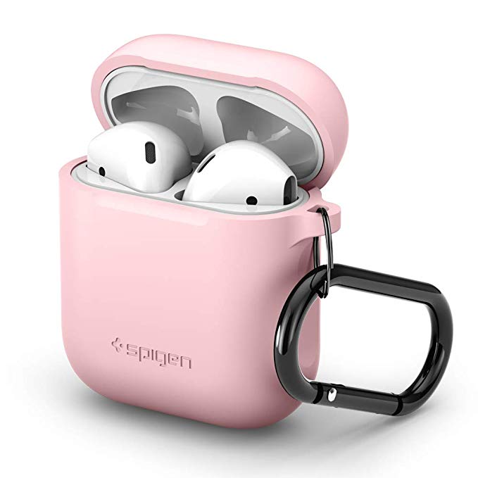 Spigen Silicone Case Designed for Apple Airpods Case Cover for Airpods 1 & 2 [Front LED not Visible] - Pink