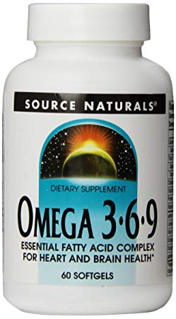 Source Naturals Omega 3-6-9, Essential Fatty Acid Complex for Heart and Brain Health, 60 Count