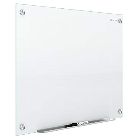 Quartet Glass Dry Erase Board, Whiteboard / White Board, 3' x 2', White Surface, Frameless , Infinity (G3624NMW)