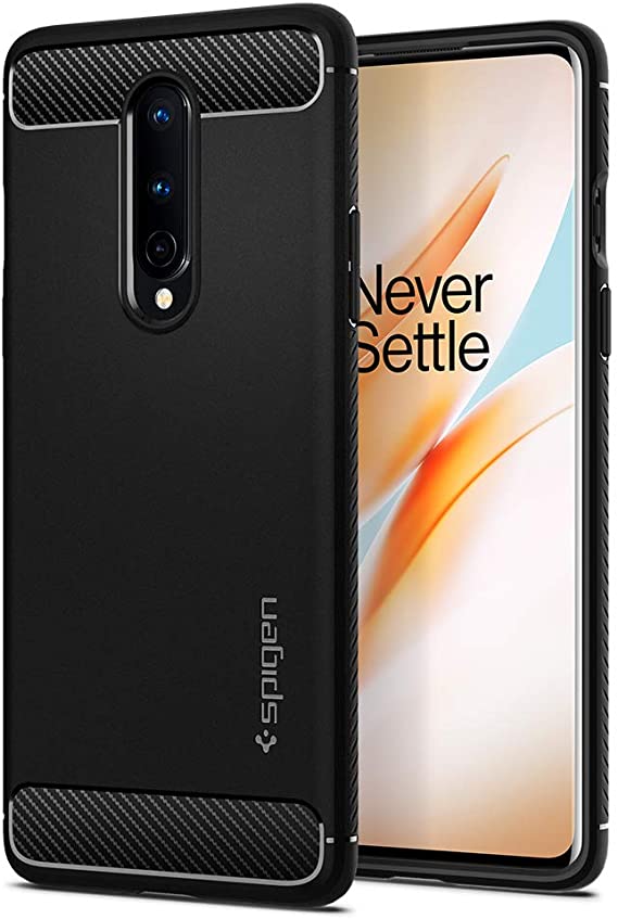 Spigen Rugged Armor Designed for OnePlus 8 Case (2020) [NOT Compatible with Verizon UW Version] - Matte Black