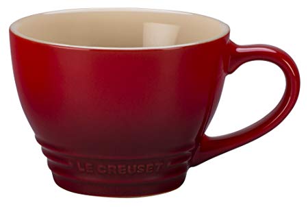 Le Creuset Stoneware Bistro Mug, 14 oz, Cerise