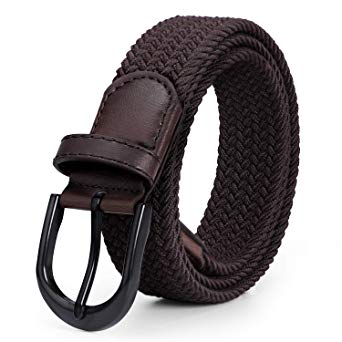 Braided Canvas Stretch Belt Elastic Casual Belt for Men/Women/Junior 1.3"Wide