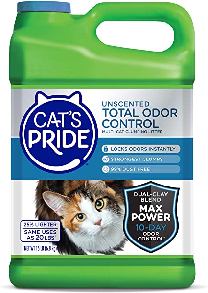 Cat's Pride Fresh and Light Premium Clumping Fragrance Free Scoopable Cat Litter Jug, 15-Pound