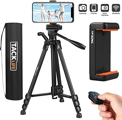 Tripod, 360 Degree Portable Tripod Up to 1.5m, Bluetooth, Phone Stand, Backpack, Maximum Load 5KG, 1/4" Mounting Screw, Camera Tripod, Laser Tripod, Retractable Tripod, Lightweight Tripod, MLT02