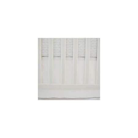 Oliver B Owen & Ounce zie Crib Skirt with Trim, Off-White/Grey