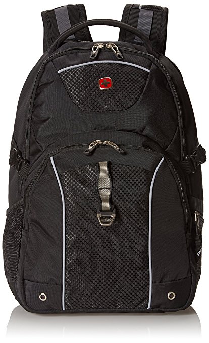 SwissGear SA6730 Black with Grey Computer Backpack- Fits Most 15 Inch Laptops and Tablets